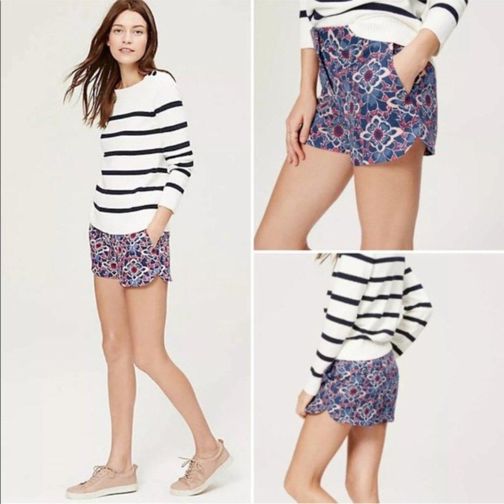 Loft The Riviera Floral Print Shorts Size 2